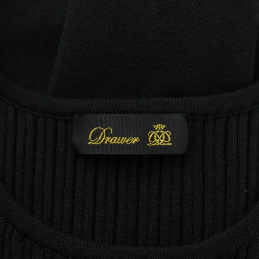 【中古】ドゥロワー Drawer ワンピース ニット ノースリーブ ロング リブ 切り替え 黒 ブラック 6526-299-1367_3