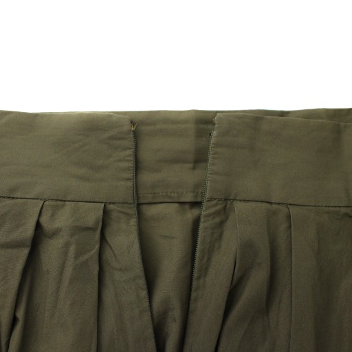 【中古】マディソンブルー MADISONBLUE TUCK VOLUME SKIRT フレアスカート ロング 02 M カーキ MB171-6715