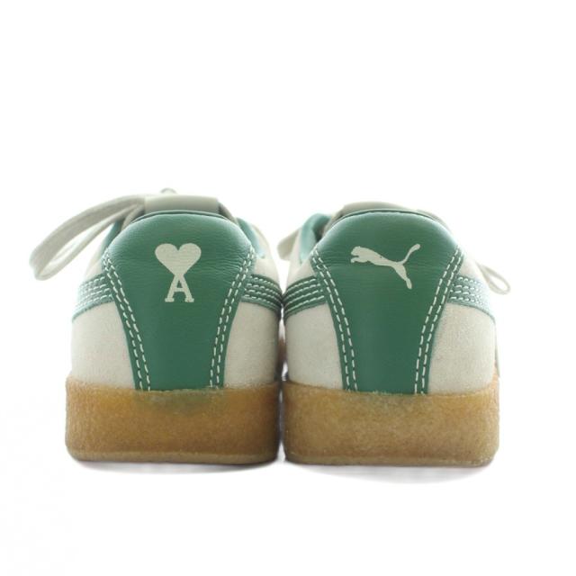 【中古】プーマ PUMA × Ami Paris Suede Crepe Pristine スニーカー ローカット US5.5 23.5cm ベージュ 緑 384146-01