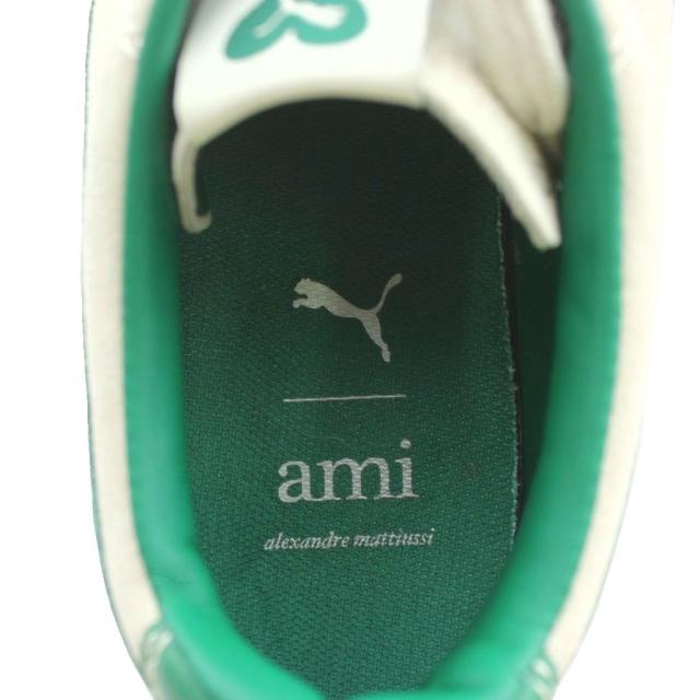 【中古】プーマ PUMA × Ami Paris Suede Crepe Pristine スニーカー ローカット US5.5 23.5cm ベージュ 緑 384146-01
