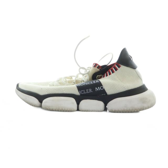 【中古】モンクレール MONCLER THE BUBBLE SNEAKER スニーカー シューズ 靴 メッシュ ロゴ 43 28cm 白 ホワイト