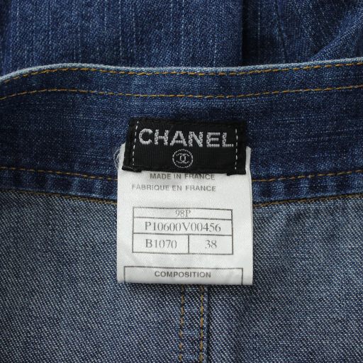 【中古】シャネル CHANEL ヴィンテージ 98P オーバーオール サロペット デニム ココマーク 38 M インディゴ 紺 中古】シャネル CHANEL ヴィンテージ 98P オーバーオール サロペット