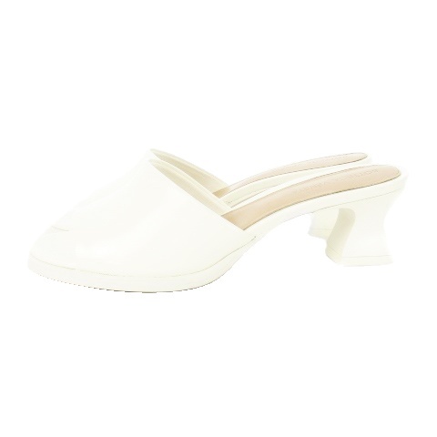 【中古】未当てはめる品 ボッテガヴェネタ CHA CHA SANDAL サンダル ミュール 真っただ中踵 なめし革 革 36 23糎 白