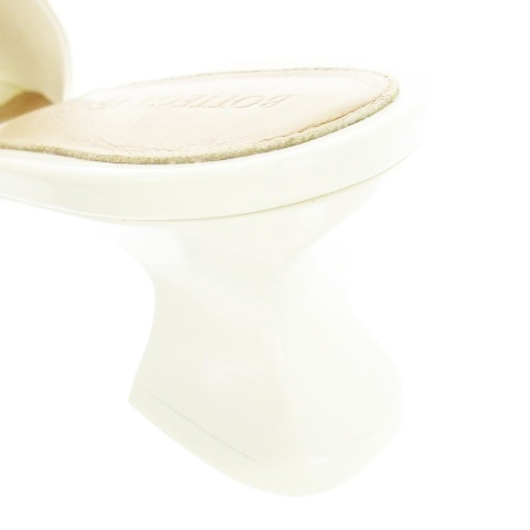 【中古】未当てはめる品 ボッテガヴェネタ CHA CHA SANDAL サンダル ミュール 真っただ中踵 なめし革 革 36 23糎 白