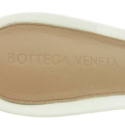 【中古】未当てはめる品 ボッテガヴェネタ CHA CHA SANDAL サンダル ミュール 真っただ中踵 なめし革 革 36 23糎 白
