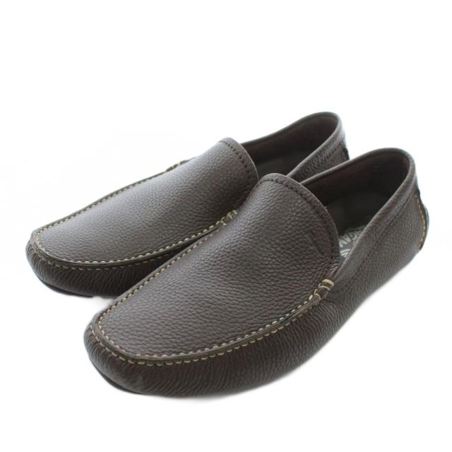 【中古】未使用品 Salvatore Ferragamo PACIFICO ドライビングシューズ ローファー グレインレザー 8.5 26.5cm 茶色