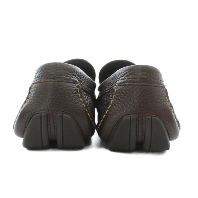 【中古】未使用品 Salvatore Ferragamo PACIFICO ドライビングシューズ ローファー グレインレザー 8.5 26.5cm 茶色