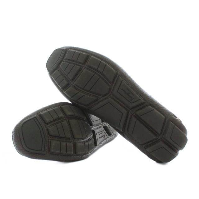 【中古】未使用品 Salvatore Ferragamo PACIFICO ドライビングシューズ ローファー グレインレザー 8.5 26.5cm 茶色