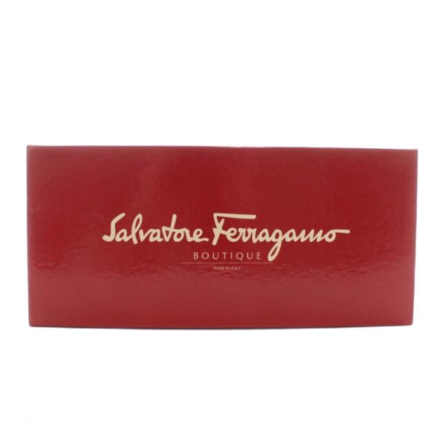 【中古】Salvatore Ferragamo BOUTIQUE ヴァラリボン パンプス サンダル レザー スリングバック リボン 6 23.5cm 黒