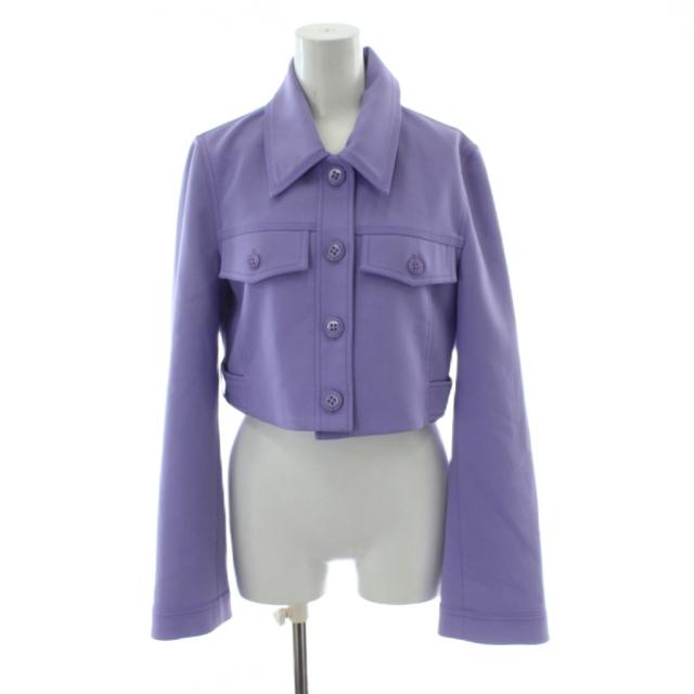 【中古】ドロシーシューマッハ DOROTHEE SCHUMACHER カジュアルアトラクションクロップドジャケット 1 パープル 紫