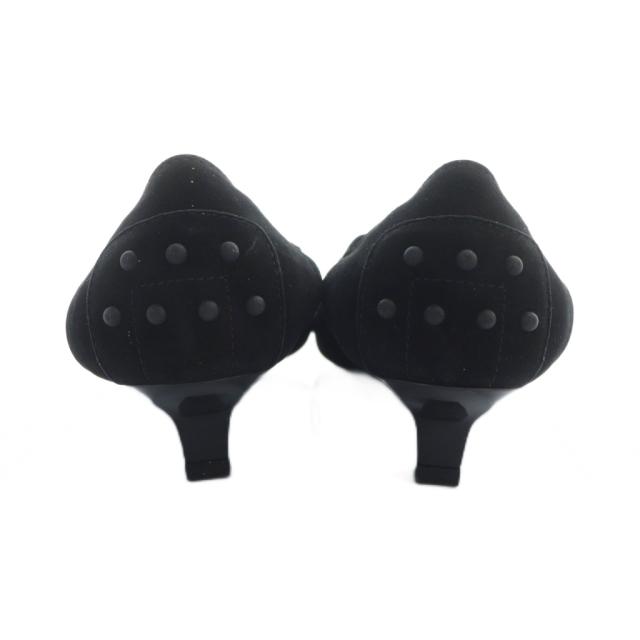 【中古】トッズ TOD'S パンプス ドライビングシューズ ロゴ スエード 切替 39.5 26.5cm 黒 ブラック ■GY19 /MQ