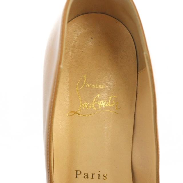 【中古】クリスチャンルブタン Christian louboutin パンプス ハイヒール ロゴ レザー リボン 36.5 23.5cm 茶
