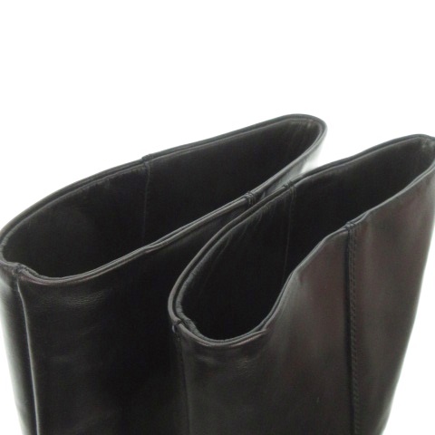 【中古】ペリーコ PELLICO SUNNY VENUS ロングブーツ レザー タンクソール 37 23.5cm 黒 ブラック /AH5 ■GY44