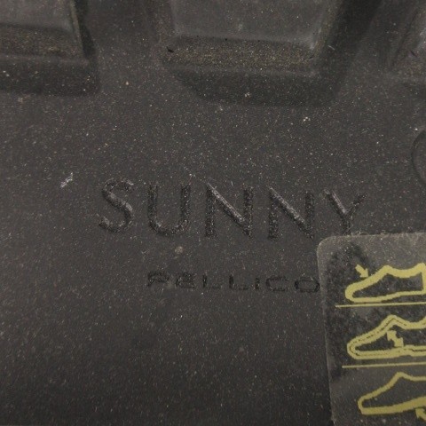 【中古】ペリーコ PELLICO SUNNY VENUS ロングブーツ レザー タンクソール 37 23.5cm 黒 ブラック /AH5 ■GY44