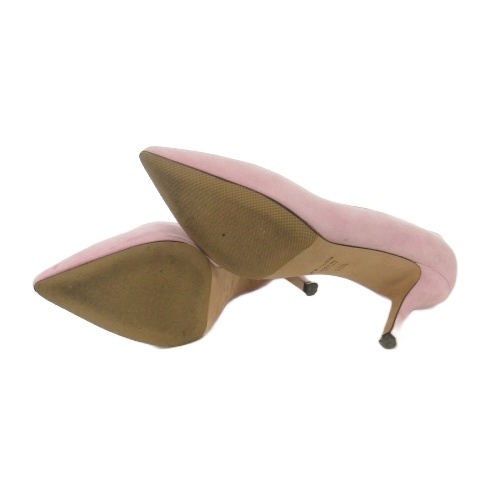 【中古】ペリーコ PELLICO ANDREA パンプス ハイヒール ポインテッドトゥ スエード 36.5 23.5cm ピンク /CK24