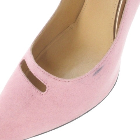 【中古】ペリーコ PELLICO ANDREA パンプス ハイヒール ポインテッドトゥ スエード 36.5 23.5cm ピンク /CK24