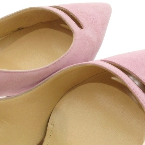 【中古】ペリーコ PELLICO ANDREA パンプス ハイヒール ポインテッドトゥ スエード 36.5 23.5cm ピンク /CK24