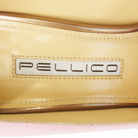 【中古】ペリーコ PELLICO ANDREA パンプス ハイヒール ポインテッドトゥ スエード 36.5 23.5cm ピンク /CK24