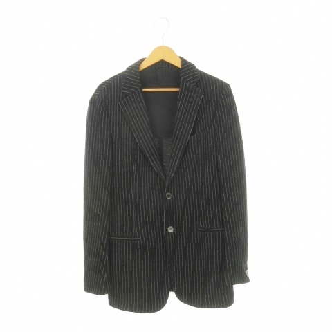【中古】アルマーニ コレツィオーニ ARMANI COLLEZIONI テーラードジャケット シングル 背抜き ウール ストライプ