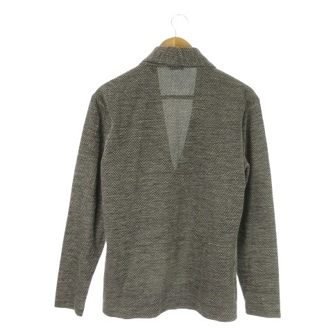 【中古】ジョセフ JOSEPH 23AW トップヘリンボンジャージー カットソージャケット テーラード 薄手 48 M グレー_1