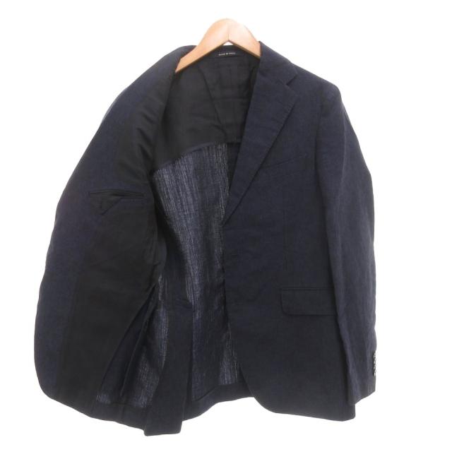 【中古】タリアトーレ TAGLIATORE 美品 セットアップ スーツ テーラードジャケット パンツ 麻 リネン 背抜き_3