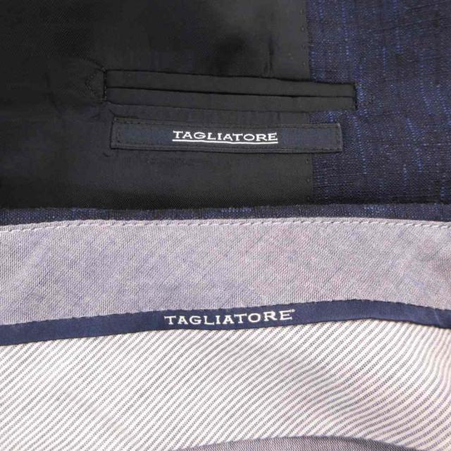 【中古】タリアトーレ TAGLIATORE 美品 セットアップ スーツ テーラードジャケット パンツ 麻 リネン 背抜き_7