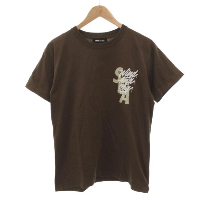 【中古】WIND AND SEA × IT'S A LIVING Mural T Shirt Tシャツ カットソー プリント M ブラウン /FF ■GY19 メンズ