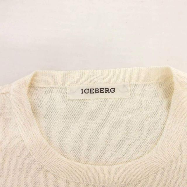 【中古】アイスバーグ ICEBERG ヴィンテージ チュニック ニット セーター スヌーピー柄 長袖 44 白 ホワイト_3