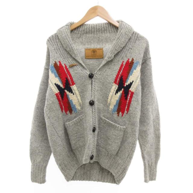 【中古】カナディアン セーター CANADIAN SWEATER カーディガン ショールカラー チマヨ柄 ネイティブ柄 ウール