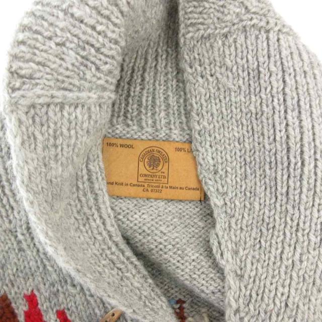 【中古】カナディアン セーター CANADIAN SWEATER カーディガン ショールカラー チマヨ柄 ネイティブ柄 ウール