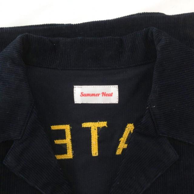 【中古】サマーニート Summer neat コーデュロイ ジャケット ブルゾン ワッペン ジップアップ M ネイビー /FF ■GY03_5
