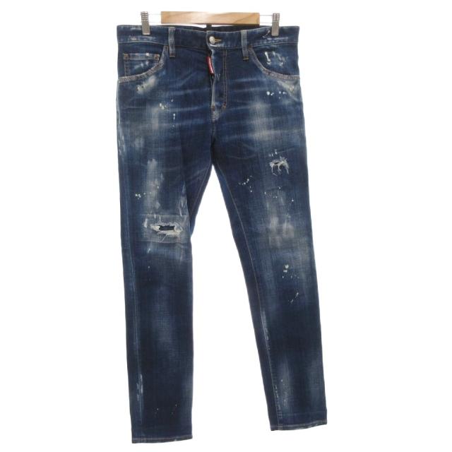【中古】ディースクエアード 22SS ICON Cool Guy Jean デニムパンツ ジーンズ ダメージ加工 46 インディゴ