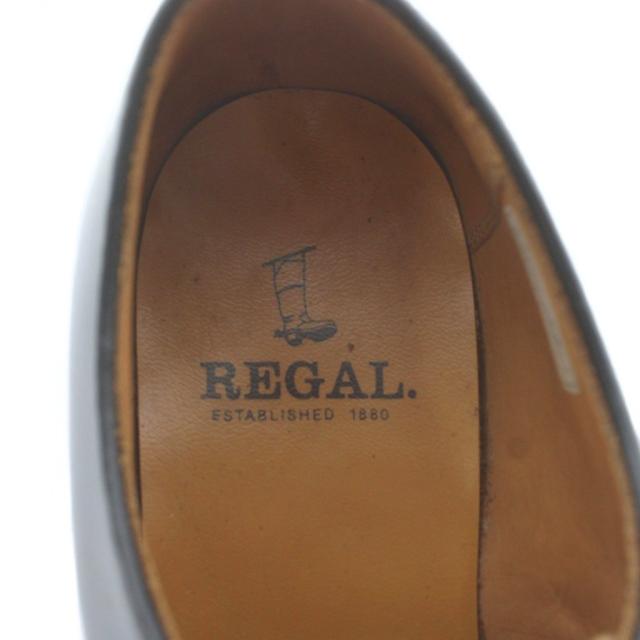 【中古】リーガル REGAL ビジネスシューズ ドレス 革靴 レザー ストレートチップ 24.5?p 黒 ブラック /XZ ■GY19