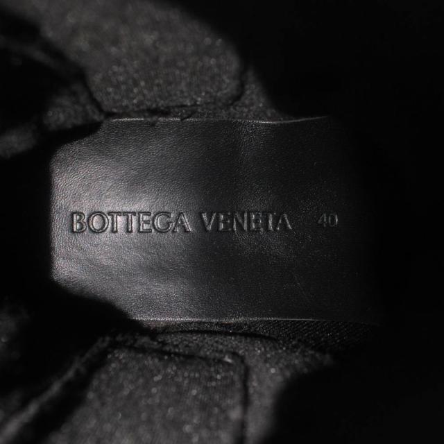 【中古】BOTTEGA VENETA 23SS FLASH Stivale Nero チェルシーブーツ ショート レザー サイドゴア 厚底 40 25?p 黒 緑_6