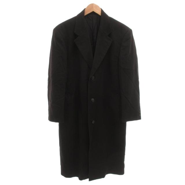 【中古】エルメネジルドゼニア Ermenegildo Zegna カシミヤ100％ ロング チェスター コート M グレー メンズ