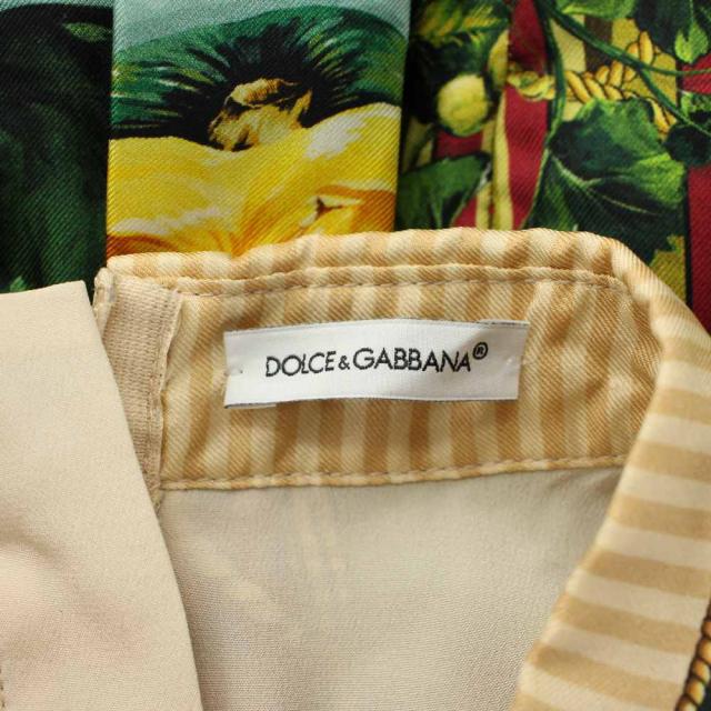 【中古】DOLCE&GABBANA 21AW シャツワンピース キッズ 子供服 シルク 長袖 ロング 総柄 132-143?p マルチカラー_3