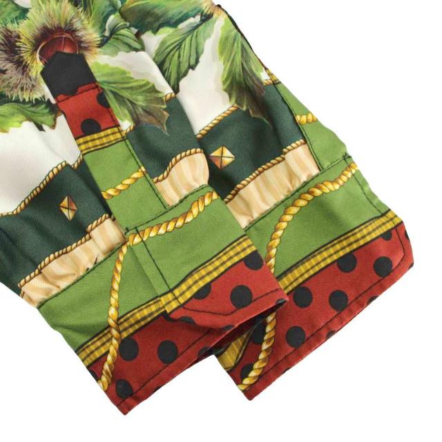 【中古】DOLCE&GABBANA 21AW シャツワンピース キッズ 子供服 シルク 長袖 ロング 総柄 132-143?p マルチカラー_6