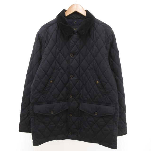 【中古】ポロ ラルフローレン POLO RALPH LAUREN キルティングジャケット 近年モデル ブルゾン 中綿 M 紺 ネイビー