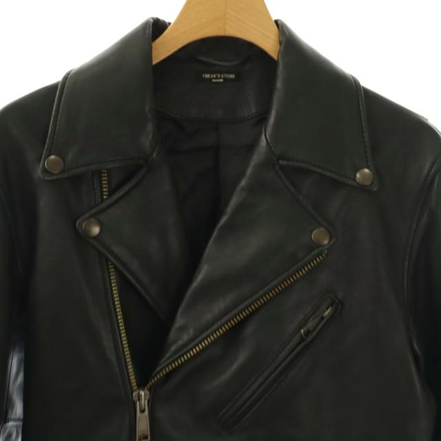 【中古】フリークスストア FREAKS STORE ライダースジャケット ラムレザー ダブル S ブラック /DO ■GY99 メンズ_2