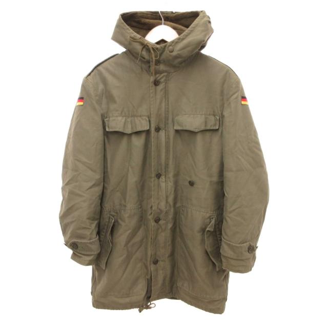 【中古】ドイツ軍 80s ヴィンテージ ミリタリー SCHWARZ PASSAU GmbH モッズコート ジャケット フーディー 170