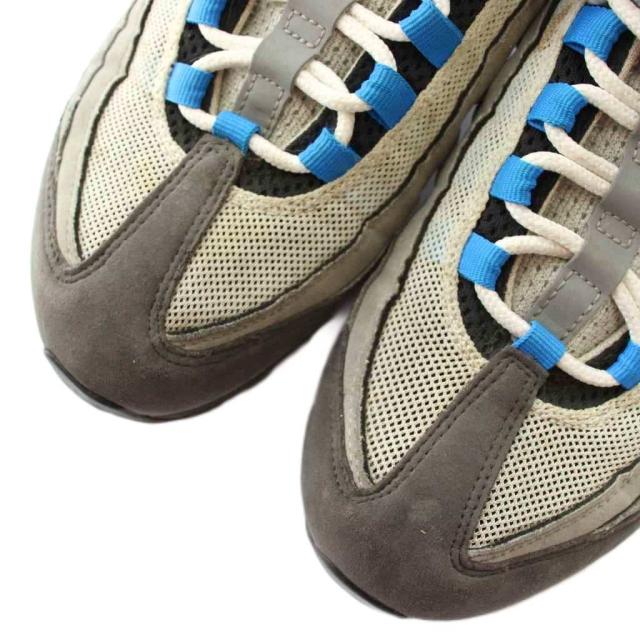 【中古】NIKE Air Max 95 Crystal Blue スニーカー レザー メッシュ ローカット US9 27?p グレー 青 AT8696-100_2