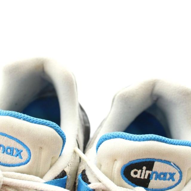 【中古】NIKE Air Max 95 Crystal Blue スニーカー レザー メッシュ ローカット US9 27?p グレー 青 AT8696-100_3