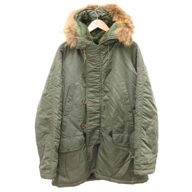 【中古】SPIEWAK MIL-J-3786J USA製 N-3B フライトジャケット モッズコート フェイクファー フード フーディー 46