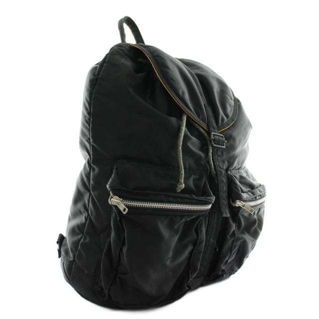 【中古】ポーター PORTER 吉田カバン タンカー TANKER リュックサック バックパック デイパック ナイロン ロゴ 黒_4
