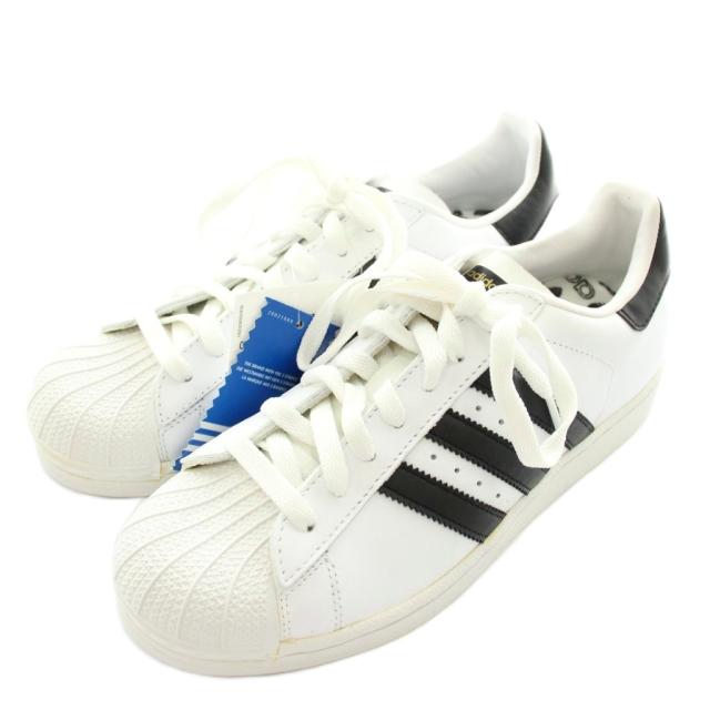 【中古】未使用品 adidas originals SUPER STAR スニーカー ローカット 金ベロ US7 25?p 白 034678