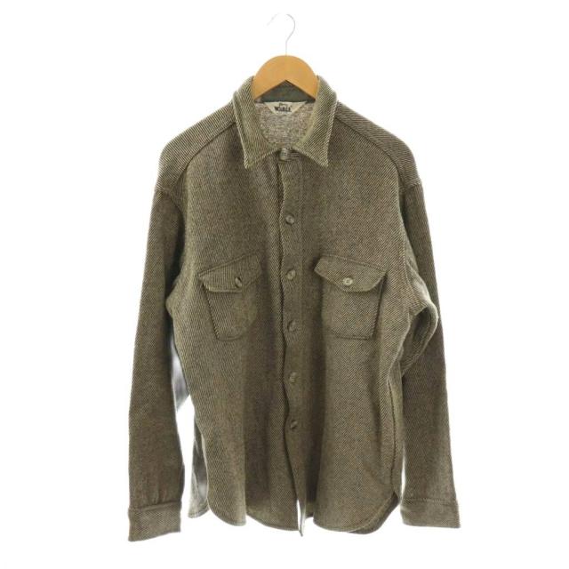 【中古】ウールリッチ WOOLRICH USA製 70's シャツジャケット ベージュ ブラック /ES ■GY01 メンズ