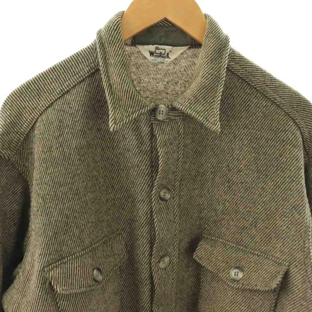 【中古】ウールリッチ WOOLRICH USA製 70's シャツジャケット ベージュ ブラック /ES ■GY01 メンズ_2