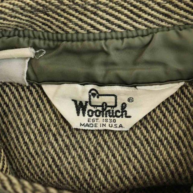 【中古】ウールリッチ WOOLRICH USA製 70's シャツジャケット ベージュ ブラック /ES ■GY01 メンズ_4