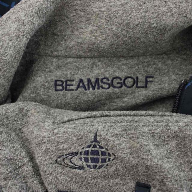 【中古】ビームスゴルフ BEAMS GOLF 23AW セットアップ ブルゾン フリース ナイロン リバーシブル L パンツ XL ネイビー_4