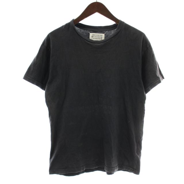 【中古】Maison Margiela 23SS Tシャツ カットソー 半袖 ナンバリングロゴ プリント XS グレー S51GC0522 S20079